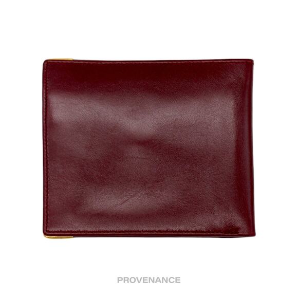 🔴 Givenchy Logo Bifold Wallet - Red Leather - Picture 2 of 7